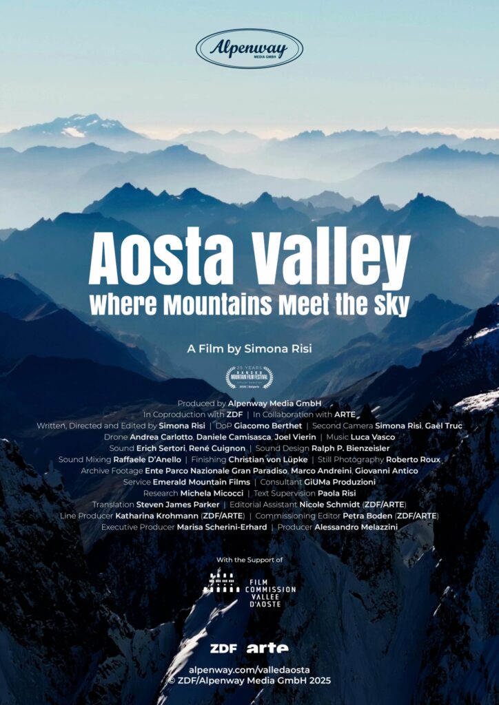 Film poster: Aosta Valley. Where Mountains Meet the Sky