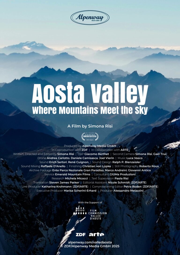 Film poster: Aosta Valley. Where Mountains Meet the Sky